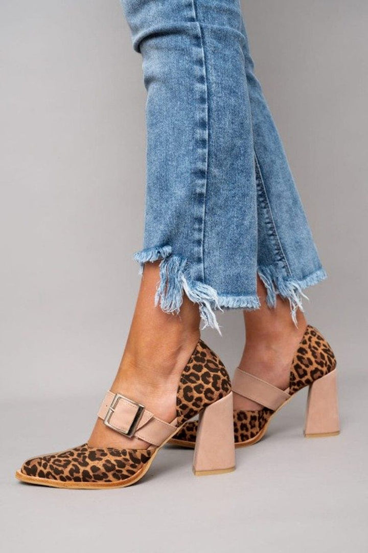 Deanne | Bold Leopard Print Block Heels