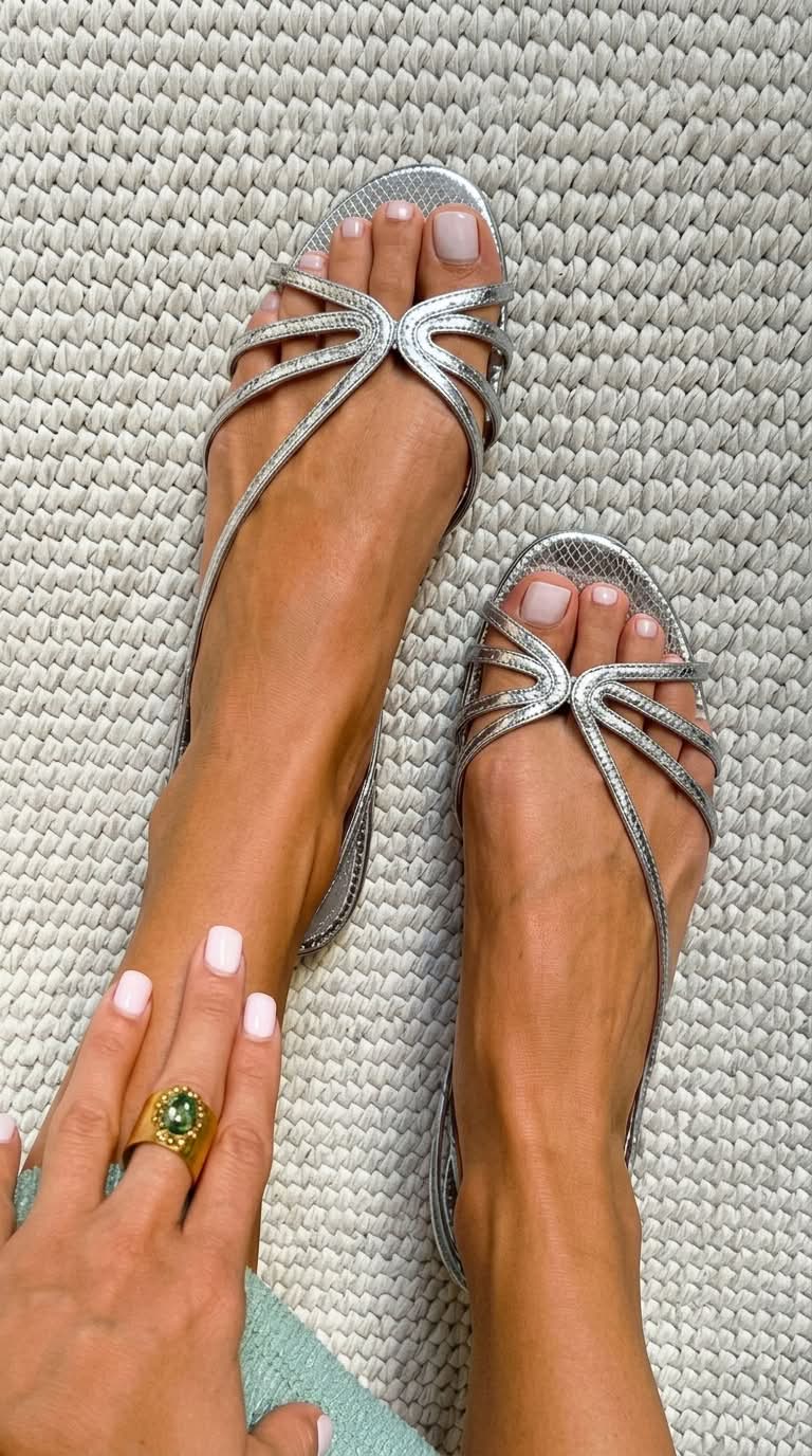 Ilaria | Golden Sandals Summer Elegance