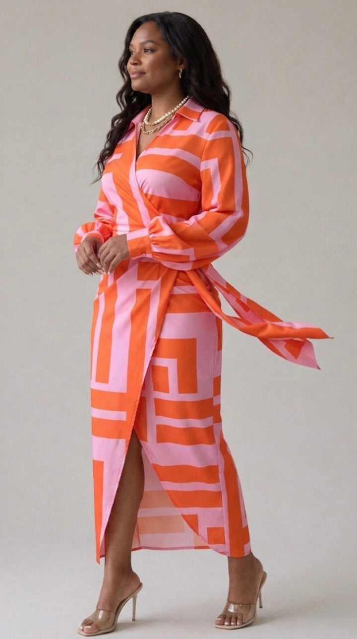 Leila | Printed Wrap Dress