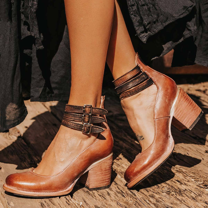 Annabel | Buckle Strap Block Heel