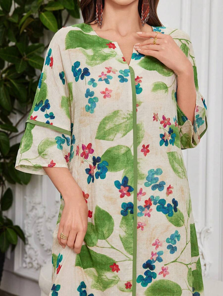 Shirley | Floral Print Ruffle Dress