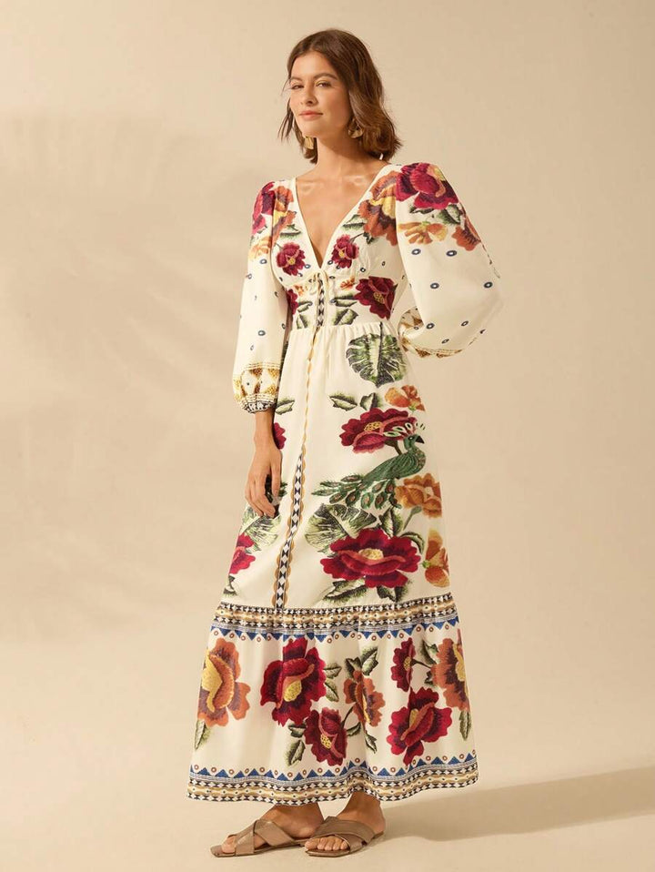 Una | Floral Holiday Dress