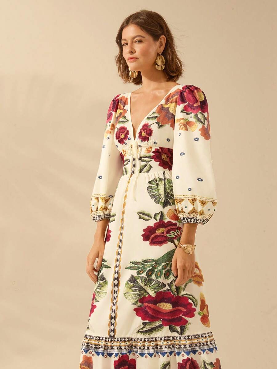 Una | Floral Holiday Dress