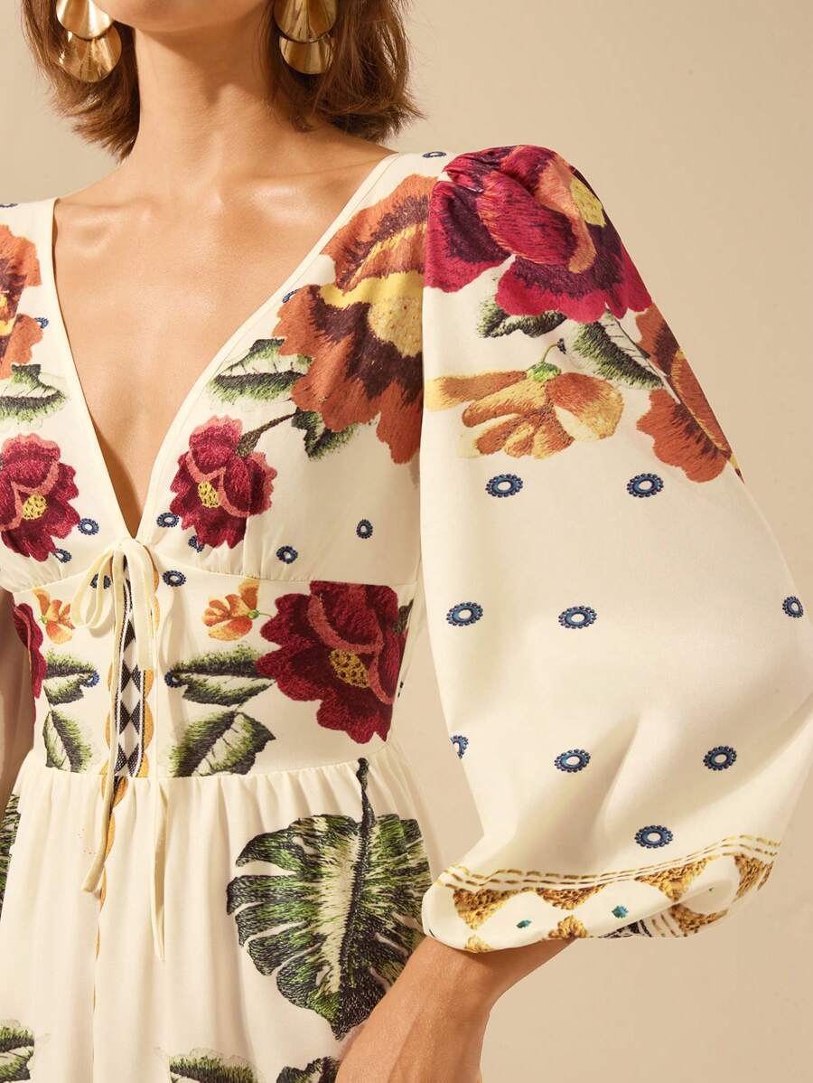 Una | Floral Holiday Dress
