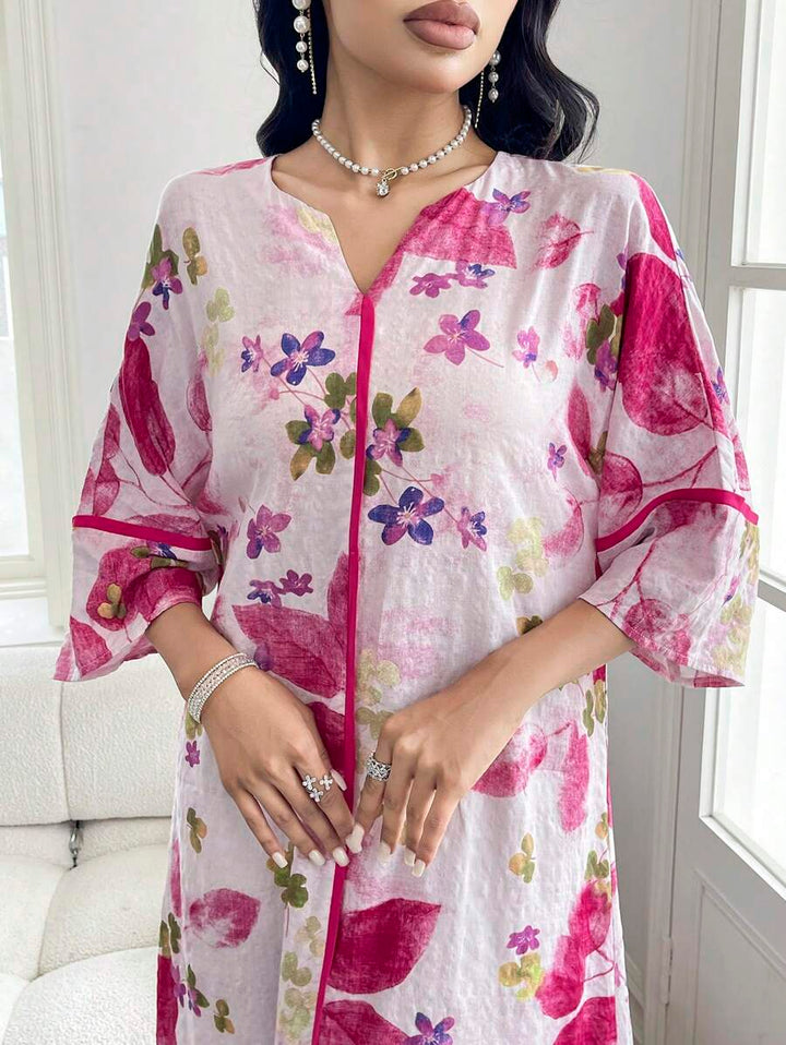 Shirley | Floral Print Ruffle Dress