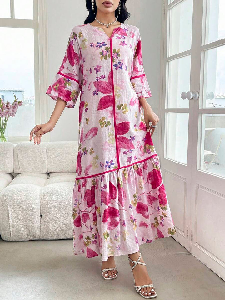 Shirley | Floral Print Ruffle Dress
