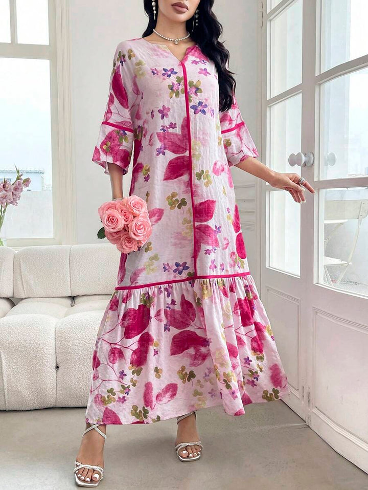 Shirley | Floral Print Ruffle Dress