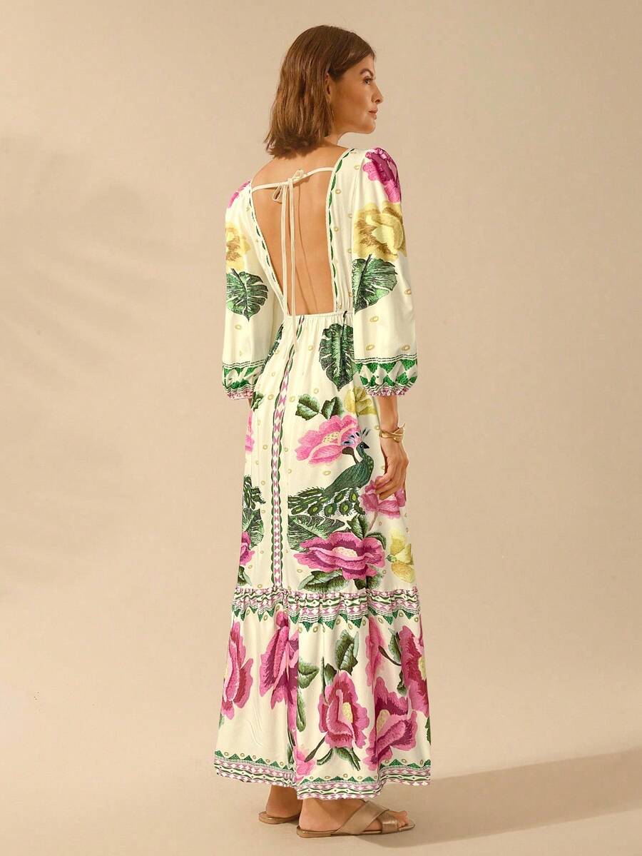 Una | Floral Holiday Dress