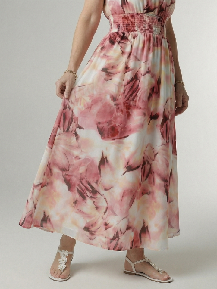 Angela | Gathered Halter Midi Dress