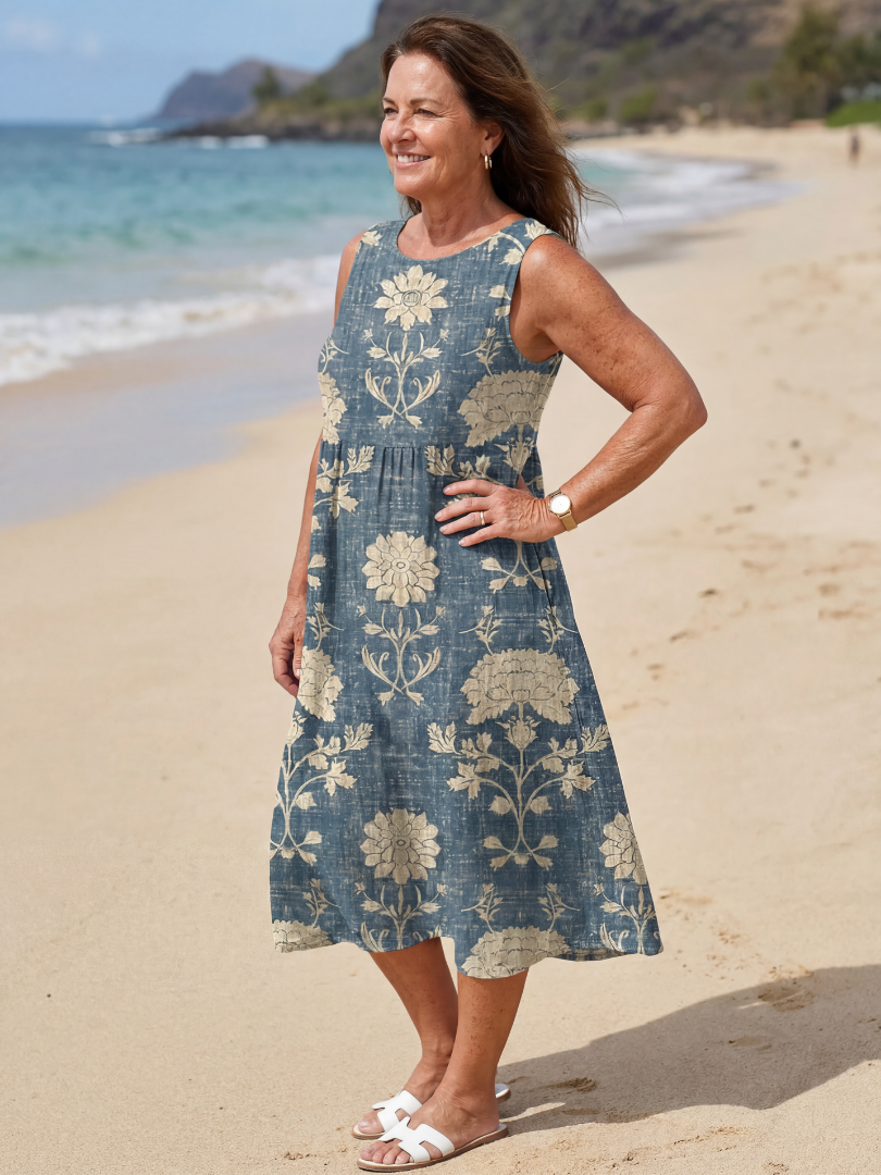 Connie | Shoreline Floral Midi Dress