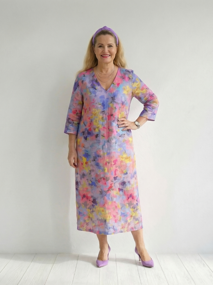 Posy | Abstract Floral Midi Dress
