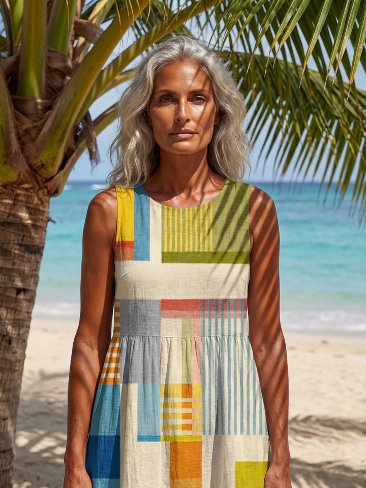Melody | Painted Block Midi Dress
