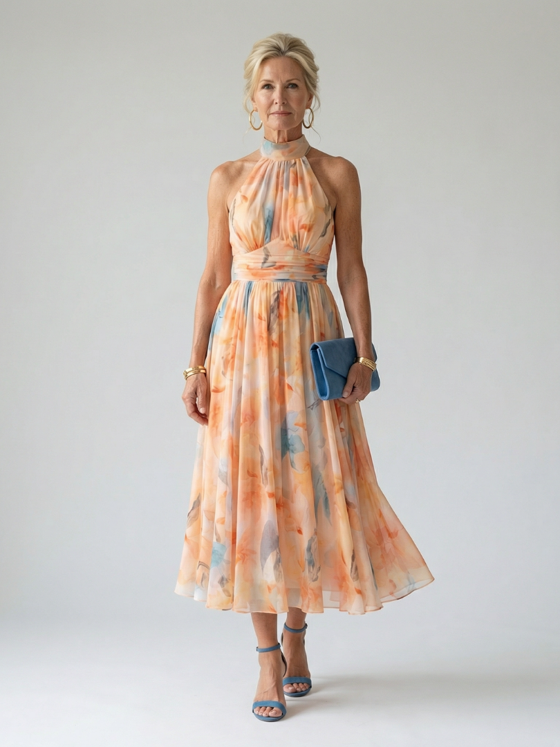 Narelle | Soft Halter Midi Dress