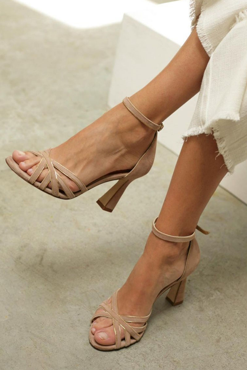 Rochelle | Slim Pointed Patchwork Heels