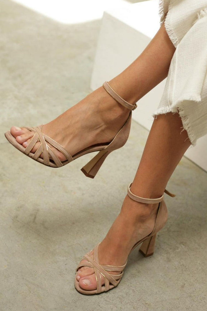 Rochelle | Slim Pointed Patchwork Heels