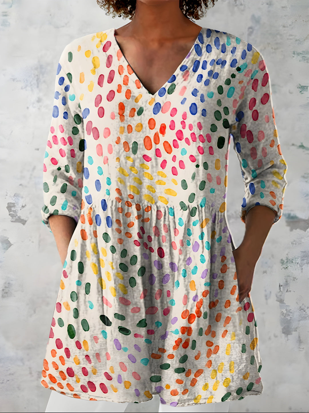 Kerrie | Long Blouse with V-Neck