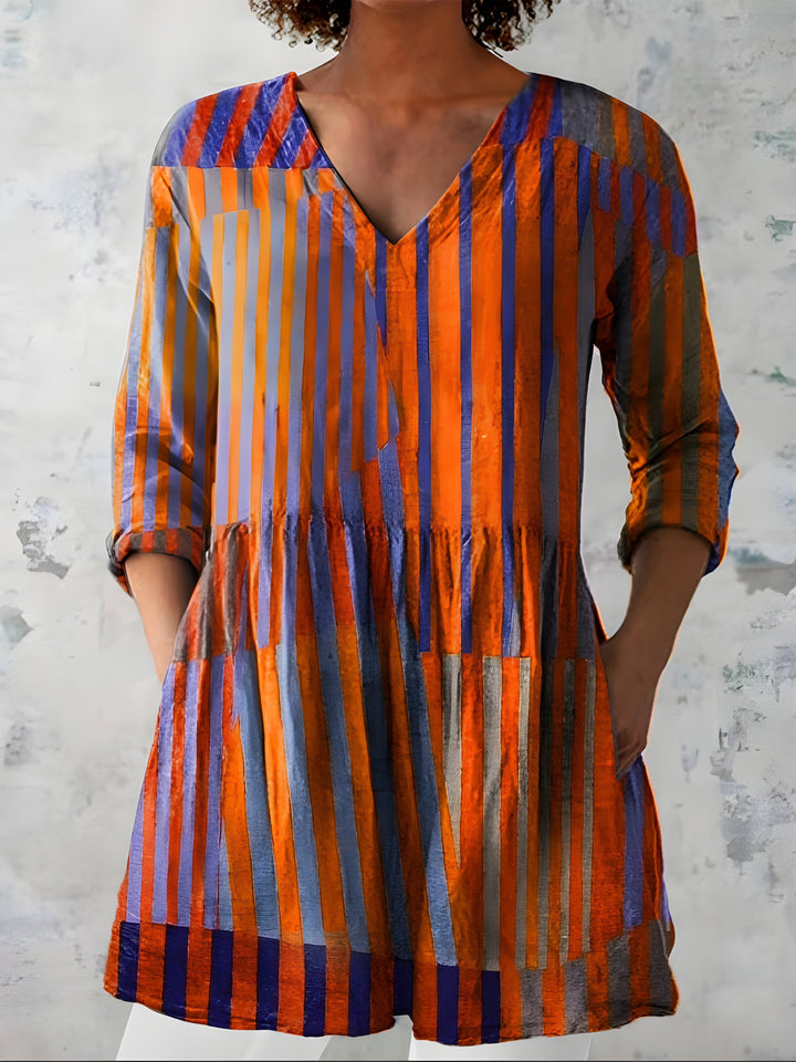 Tracey | Long Blouse with V-Neck