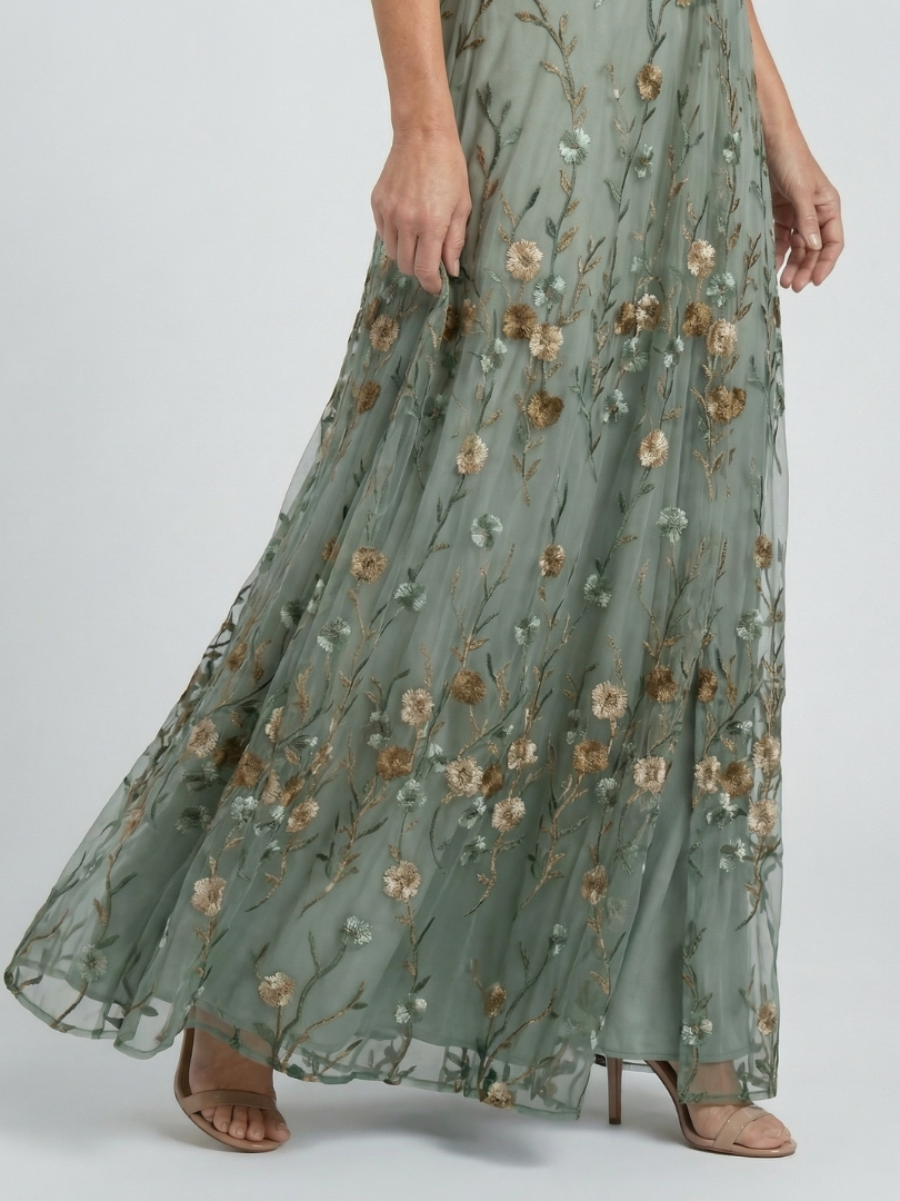 Debra | Halter Bloom Flow Maxi Dress