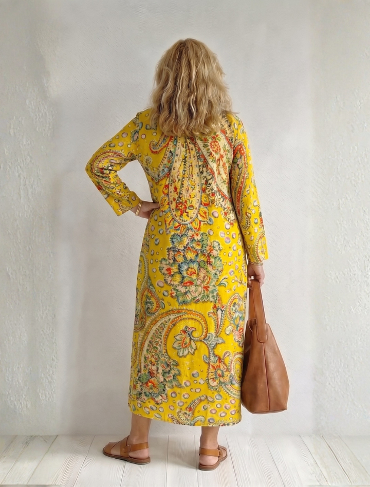 Maude | Soft Paisley Midi Dress