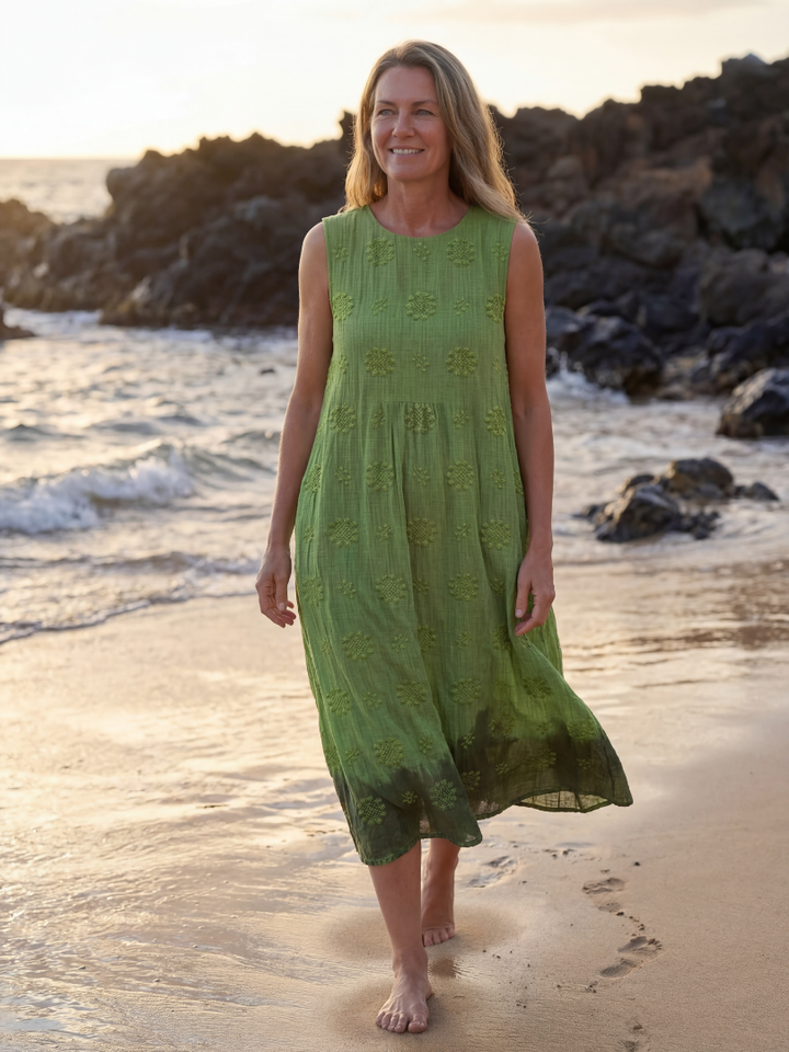 Mimi | Garden Texture Midi Dress