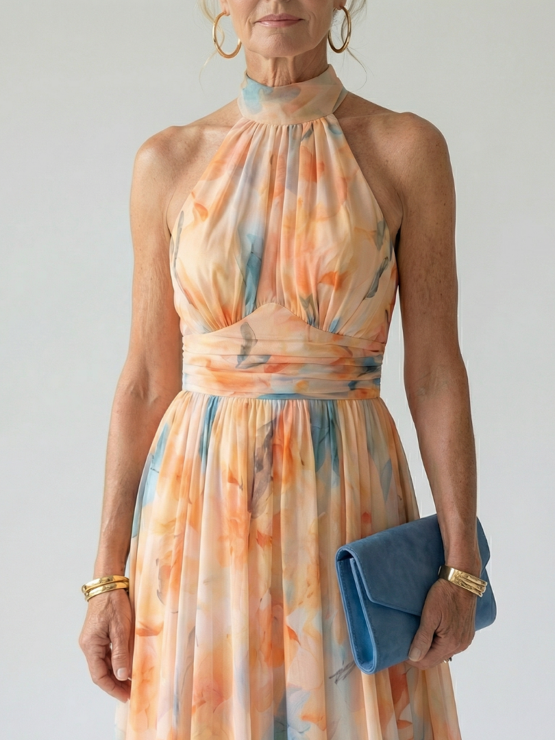 Narelle | Soft Halter Midi Dress