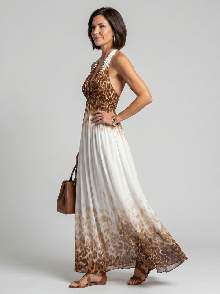 Hazel | Pleated White Midi Dress