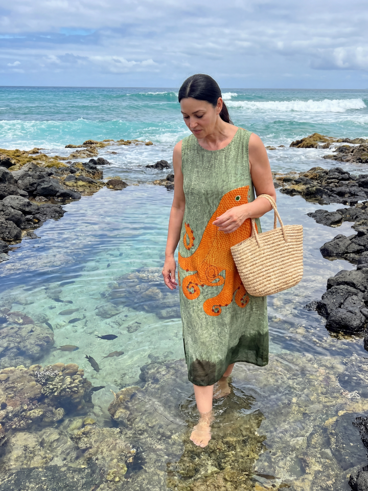 Lettie | Ocean Wave Midi Dress