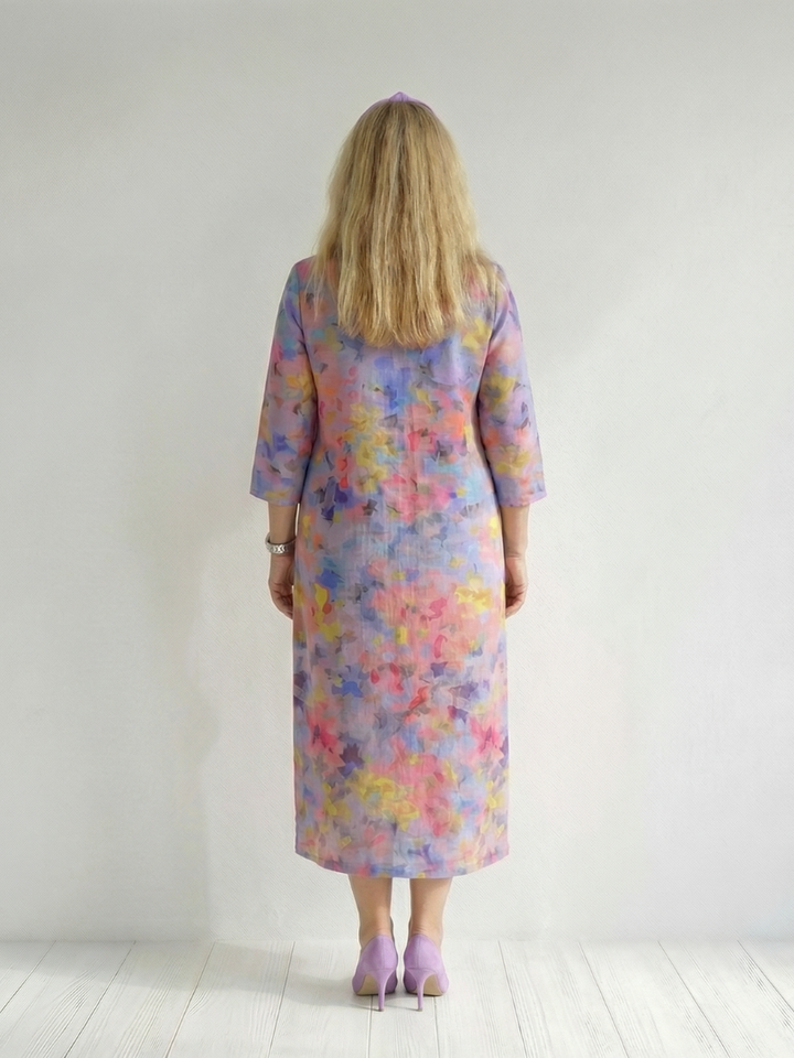 Posy | Abstract Floral Midi Dress