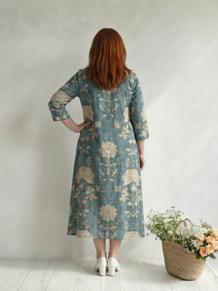 Nell | Gentle Shape Floral Midi Dress