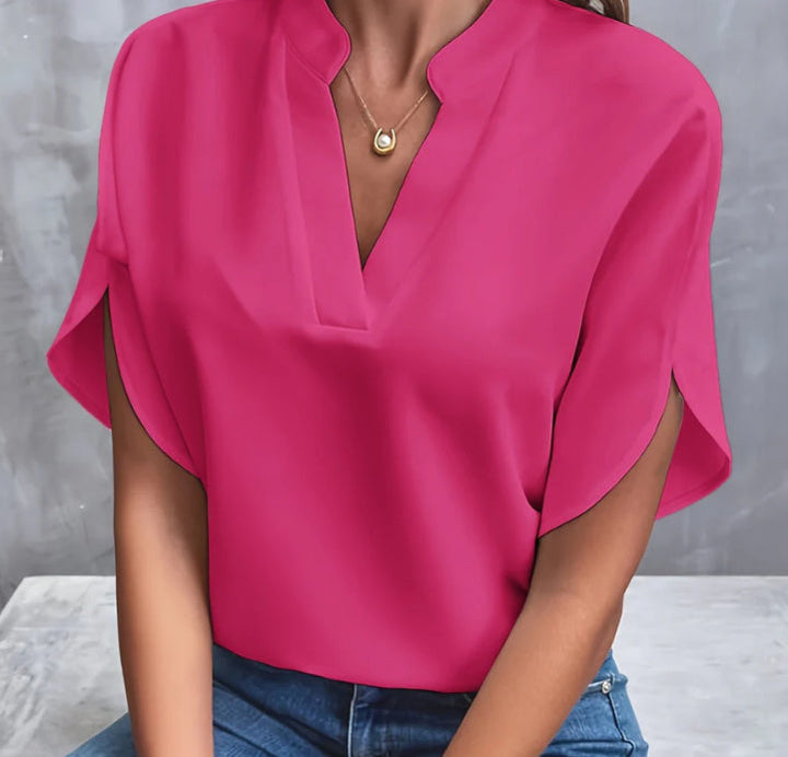Kirstie | Short-Sleeve Batwing Blouse