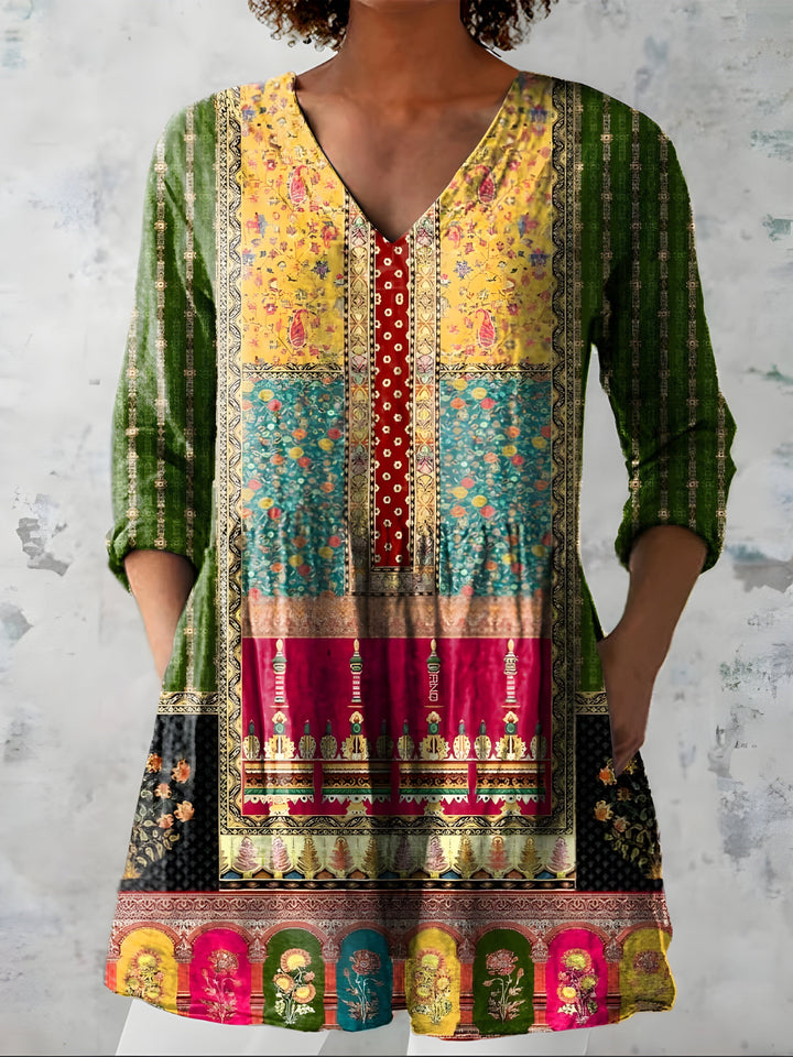 Aurelia | Long Blouse with V-Neck