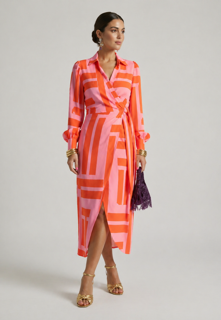 Leila | Printed Wrap Dress