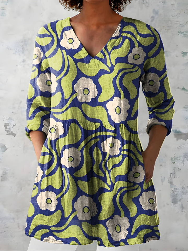 Deborah | Long Blouse with V-Neck