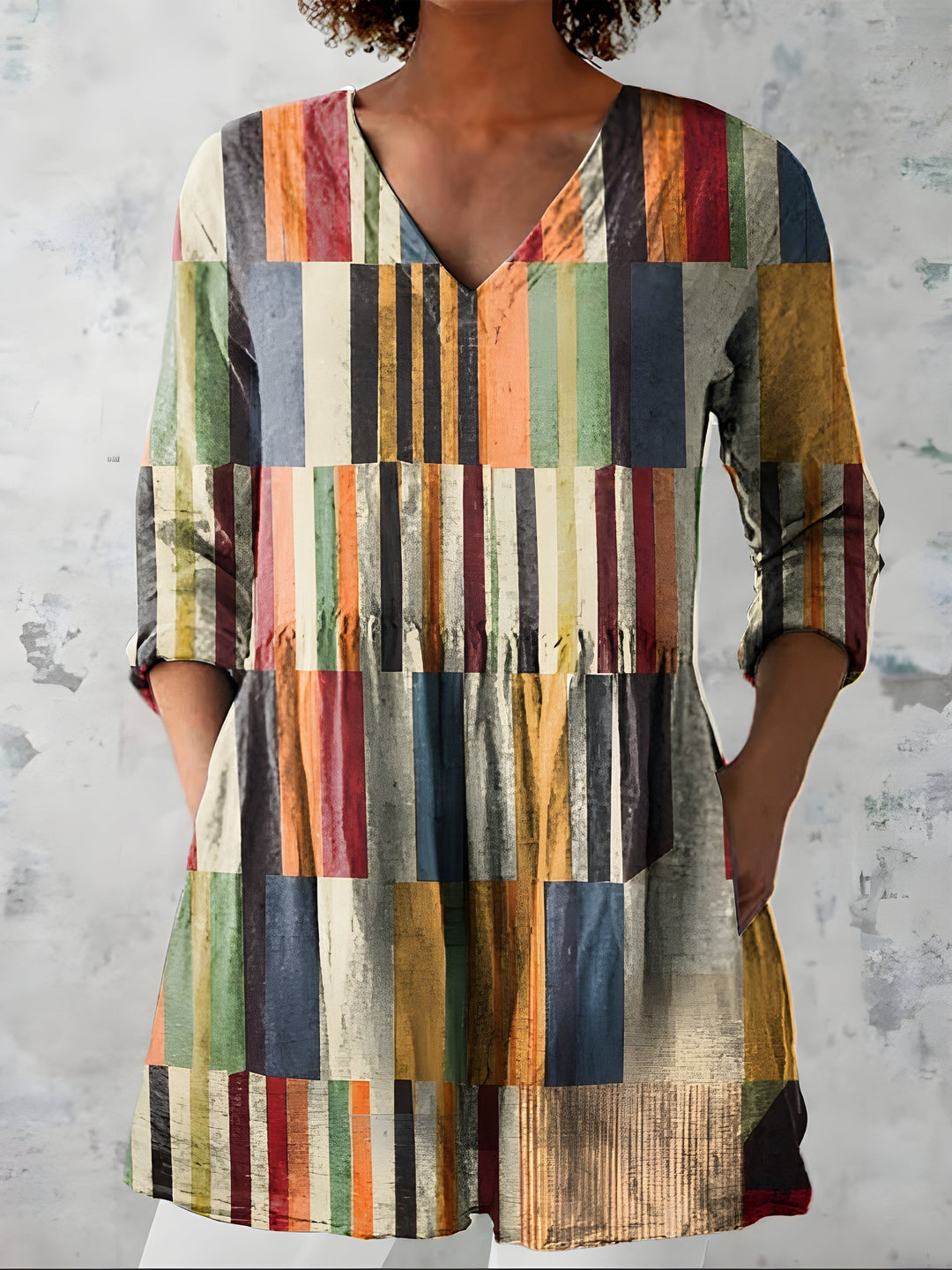 Jennifer | Long Blouse with V-Neck