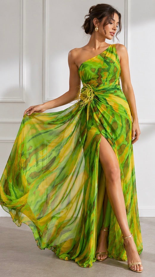 Ivy | Vibrant Draped Dress