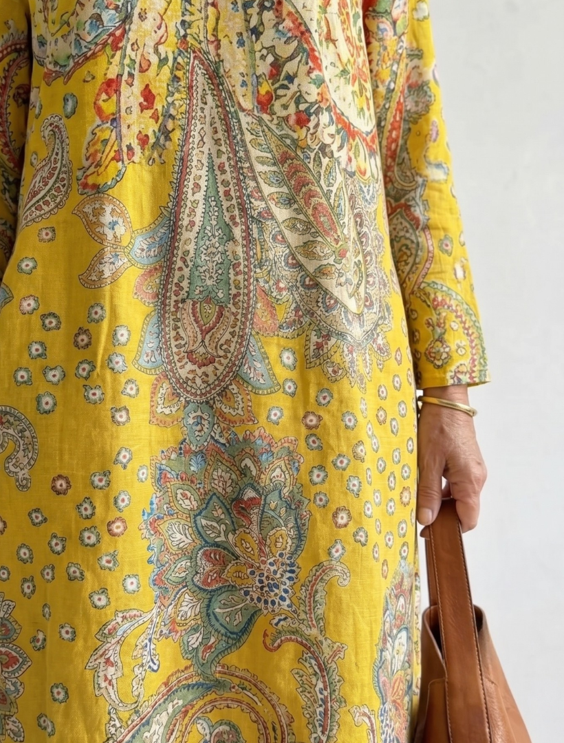 Maude | Soft Paisley Midi Dress