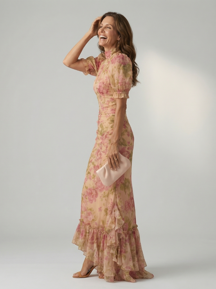Teresa | Gentle High Neck Maxi Dress
