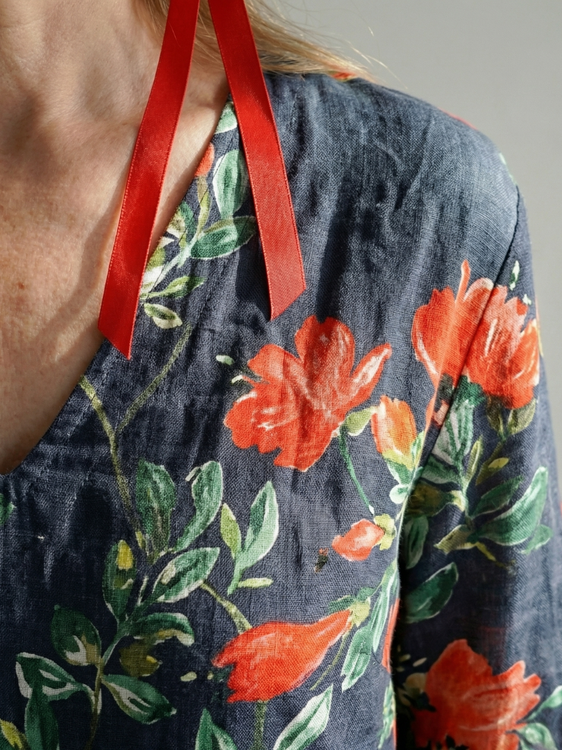 Hattie | Calm Drape Floral Midi Dress
