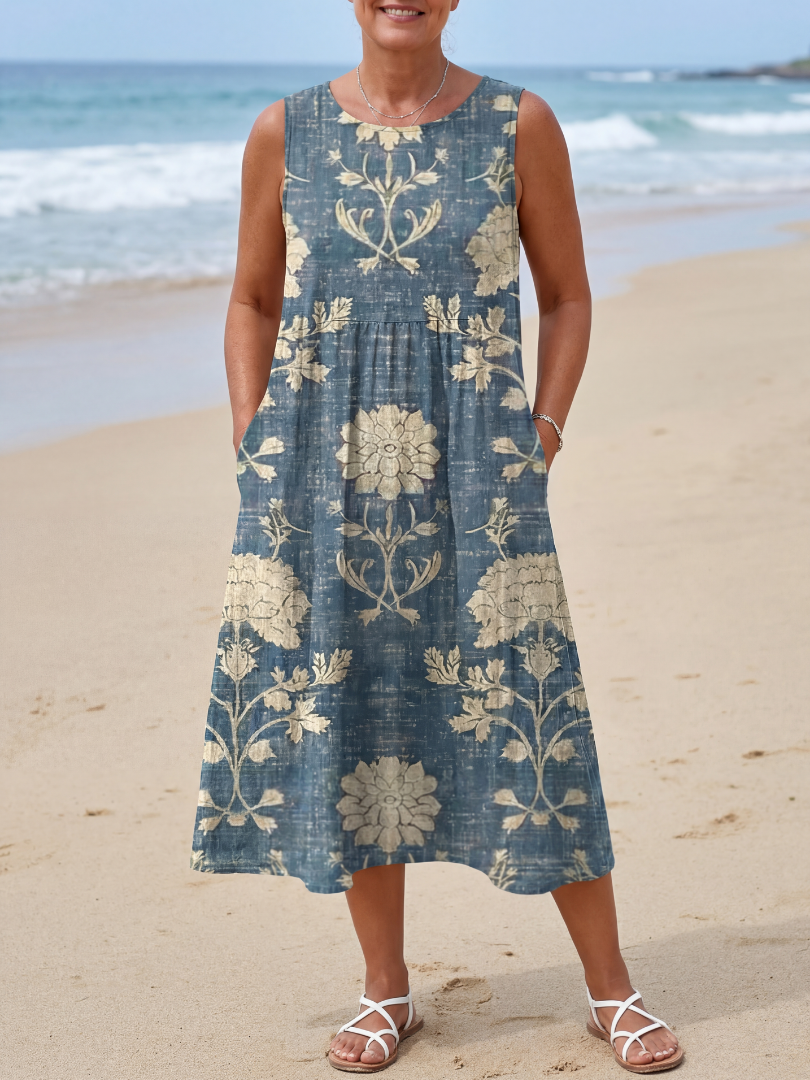 Connie | Shoreline Floral Midi Dress
