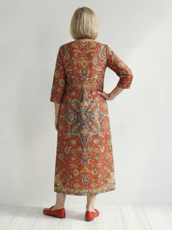 Agnes | Ease Patchwork Midi Dress