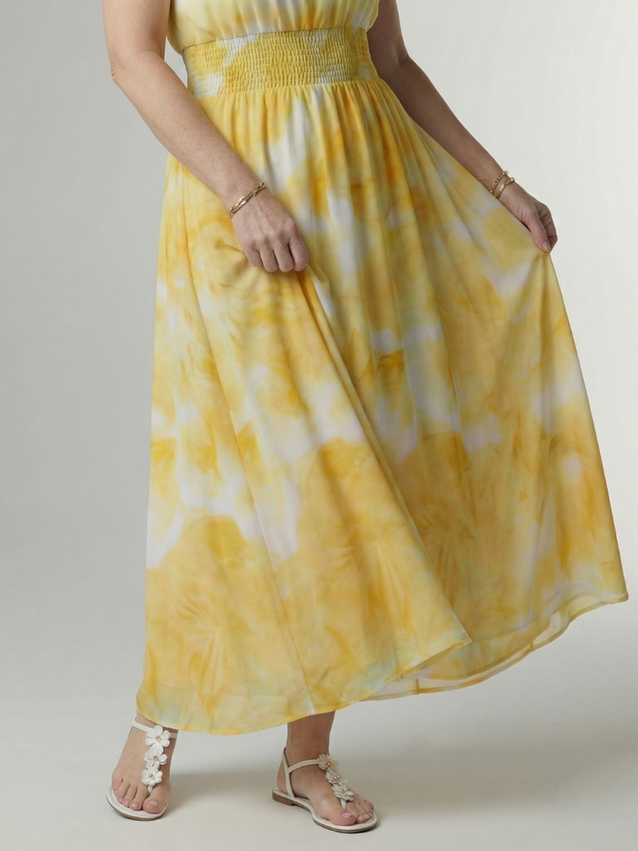 Angela | Gathered Halter Midi Dress