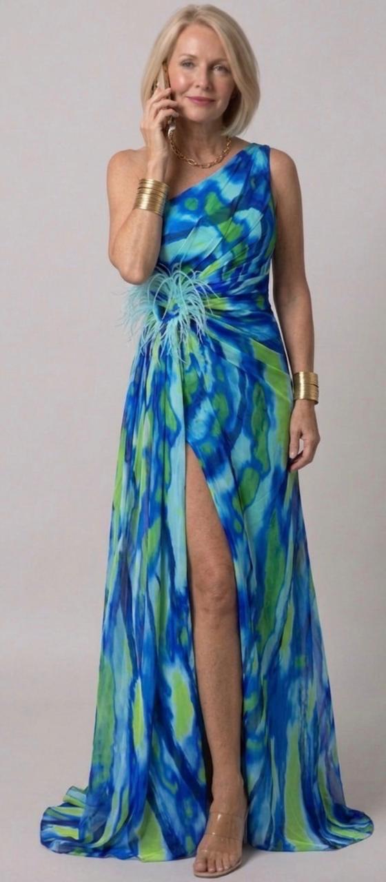 Monica | Vibrant Draped Dress