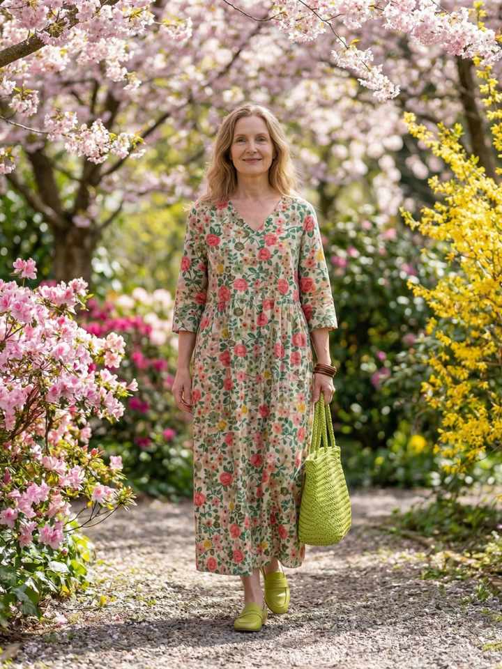 Pippa | Scatter Flower Midi Dress