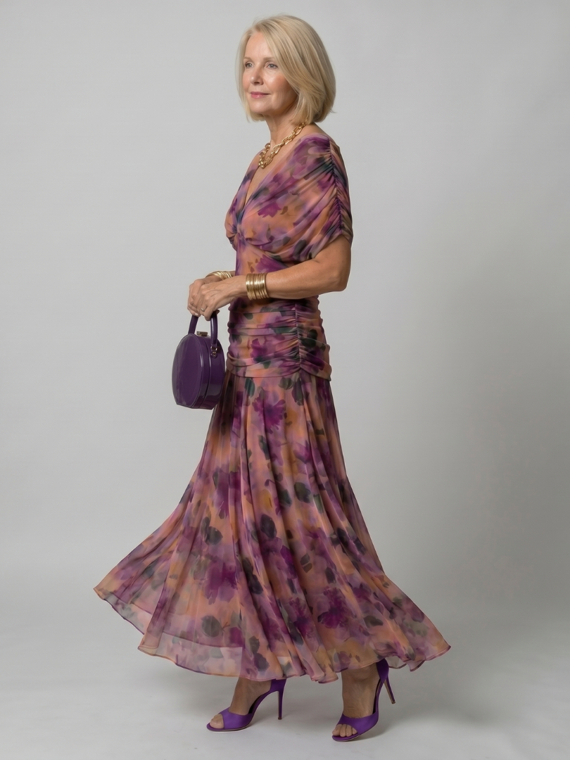 Milena | Off Shoulder Flow Midi Dress