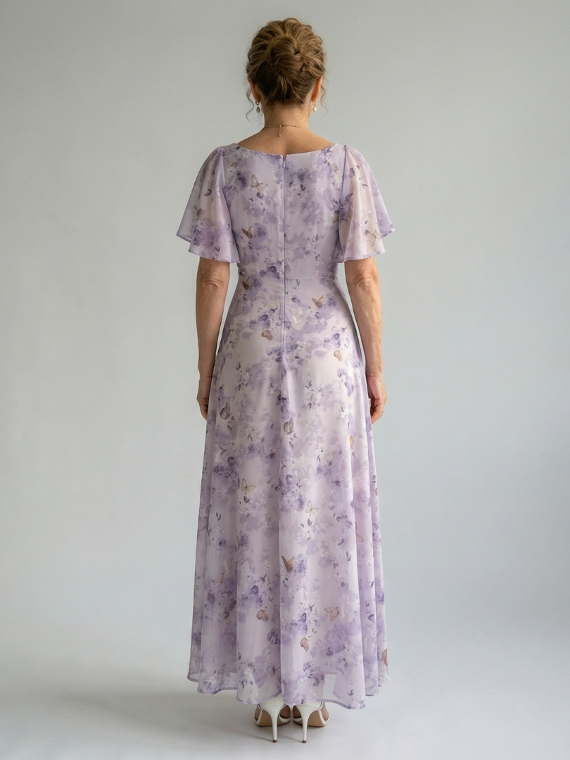Lucrezia | Flutter Sleeve Midi Dress