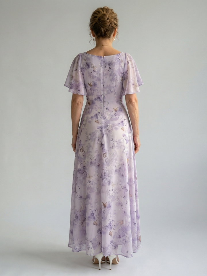Lucrezia | Flutter Sleeve Midi Dress