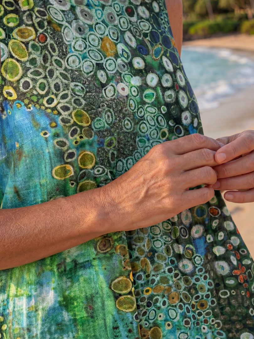 Penelope | Ocean Mosaic Midi Dress