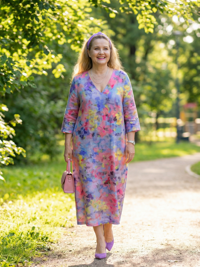 Posy | Abstract Floral Midi Dress