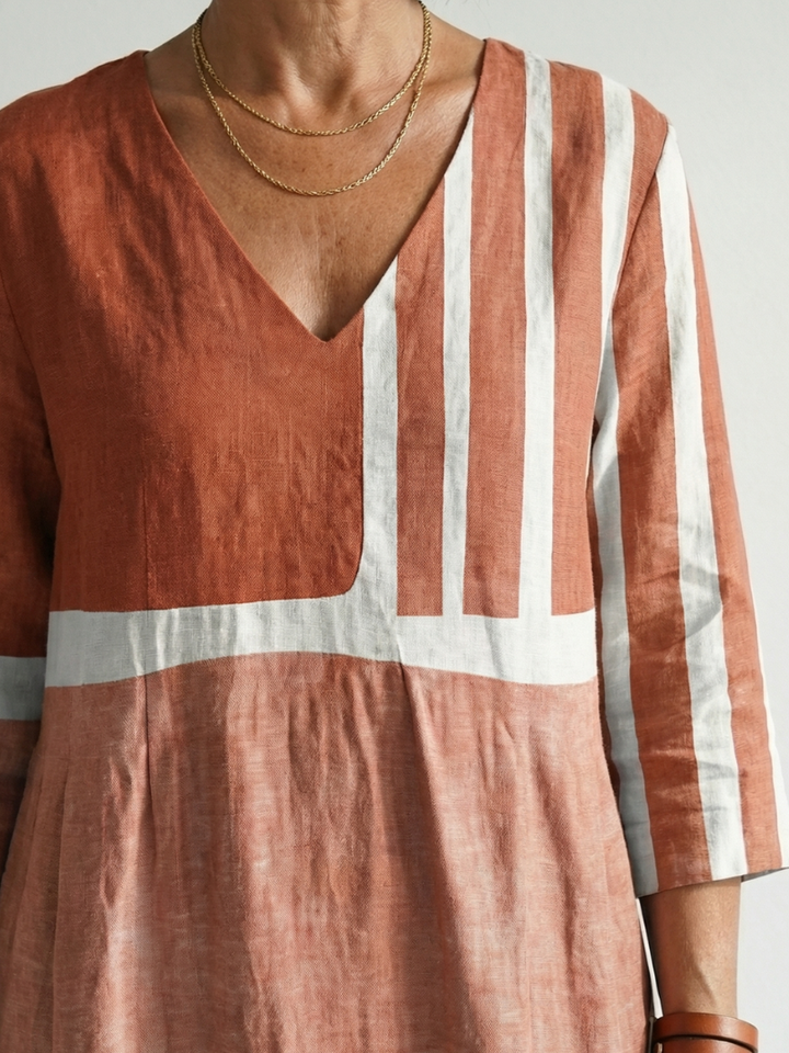 Etta | Easy Mixed Stripe Midi Dress