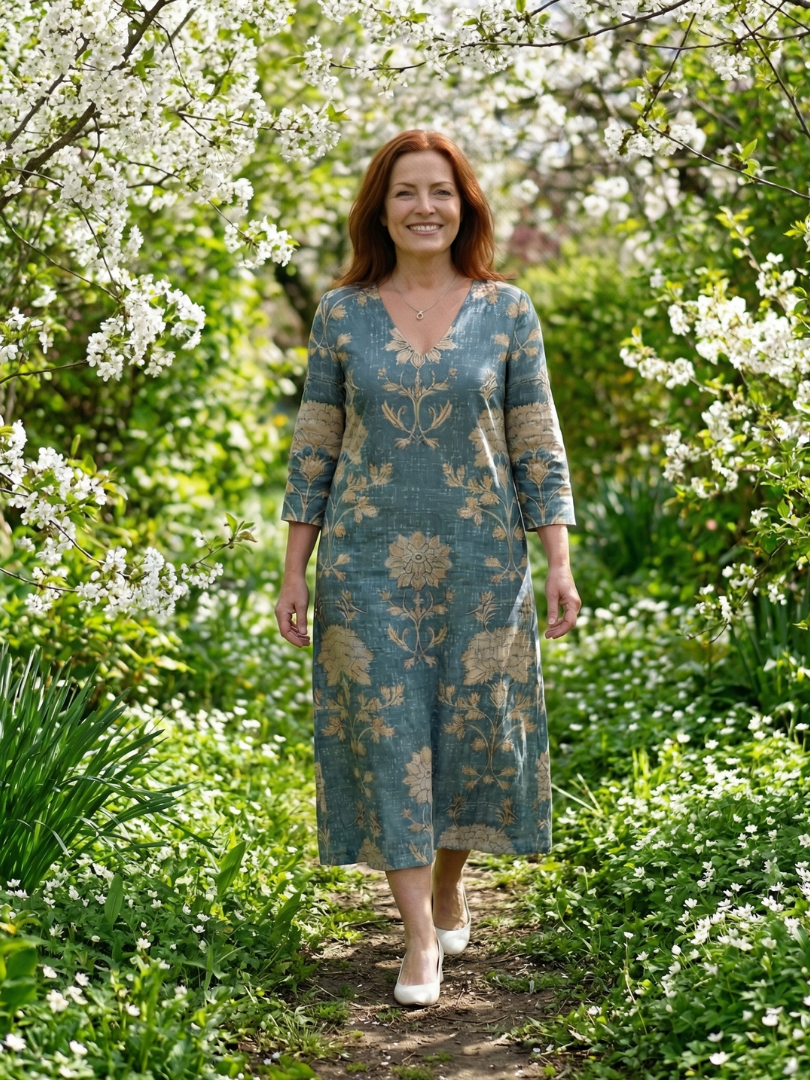 Nell | Gentle Shape Floral Midi Dress